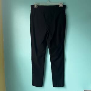 Style & Co Black Slim Mide Rise Pull On Straight Leg Ankle Pants Womens Medium